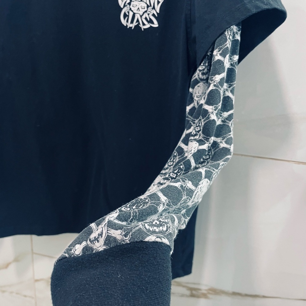 Lurking Class by Sketchy Tank Bones Black 2fer Long Sleeve T-Shirt mens Small - Picture 8 of 14
